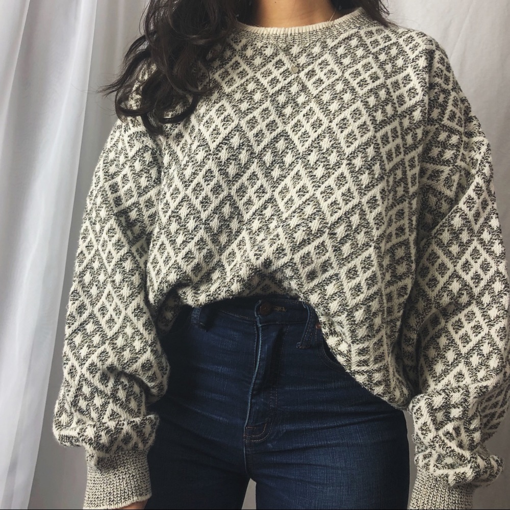 VINTAGE/ ‘diamonds in the sky’ knit